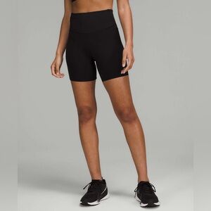 lululemon athletica Black High-Rise Athletic Bike Shorts